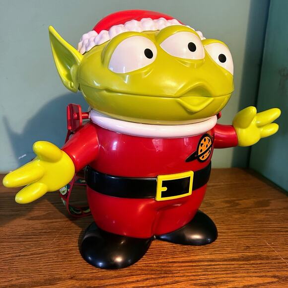 Disney Parks Toy Story Alien Holiday Santa Suit Popcorn Bucket - Picture 2 of 10